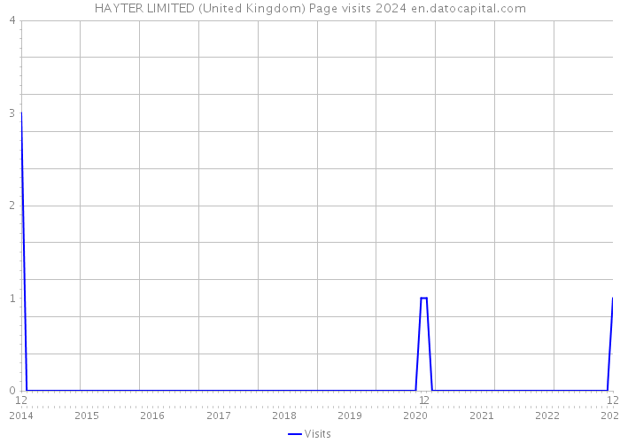 HAYTER LIMITED (United Kingdom) Page visits 2024 