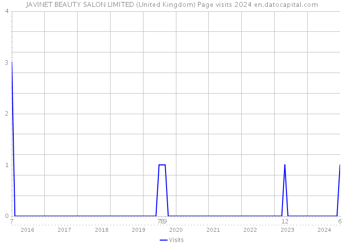 JAVINET BEAUTY SALON LIMITED (United Kingdom) Page visits 2024 