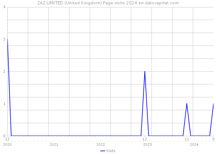 ZAZ LIMITED (United Kingdom) Page visits 2024 