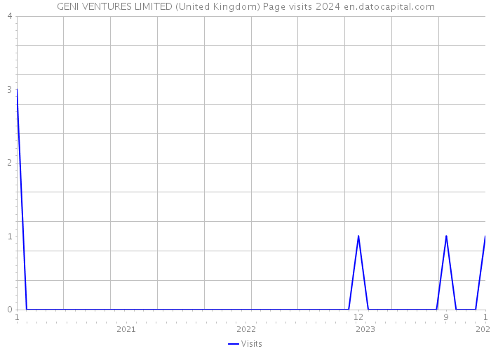 GENI VENTURES LIMITED (United Kingdom) Page visits 2024 