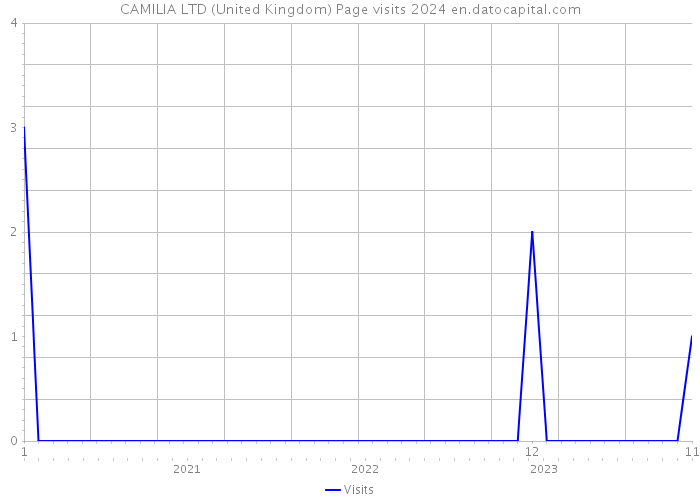 CAMILIA LTD (United Kingdom) Page visits 2024 
