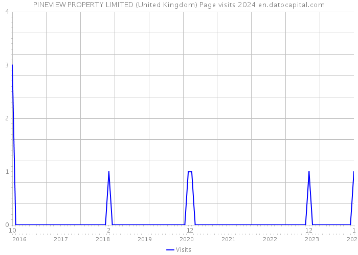 PINEVIEW PROPERTY LIMITED (United Kingdom) Page visits 2024 