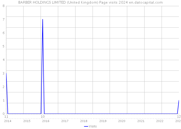BARBER HOLDINGS LIMITED (United Kingdom) Page visits 2024 