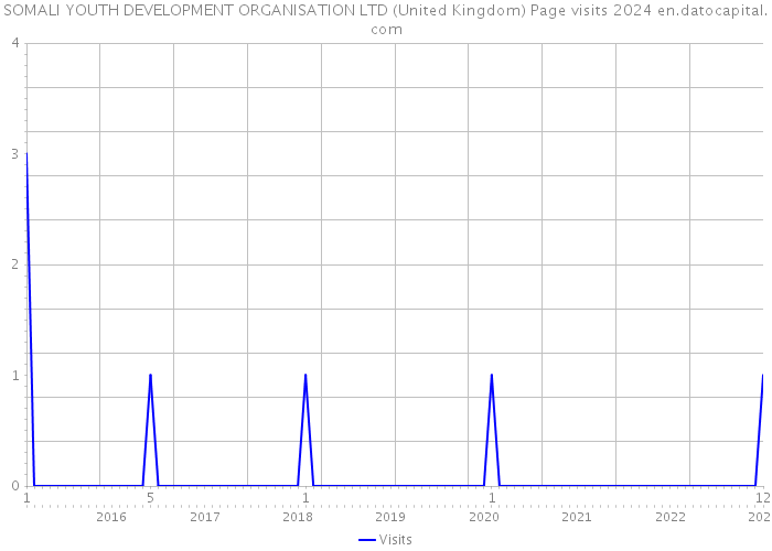 SOMALI YOUTH DEVELOPMENT ORGANISATION LTD (United Kingdom) Page visits 2024 