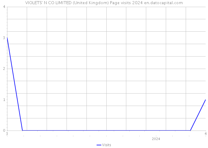 VIOLETS' N CO LIMITED (United Kingdom) Page visits 2024 
