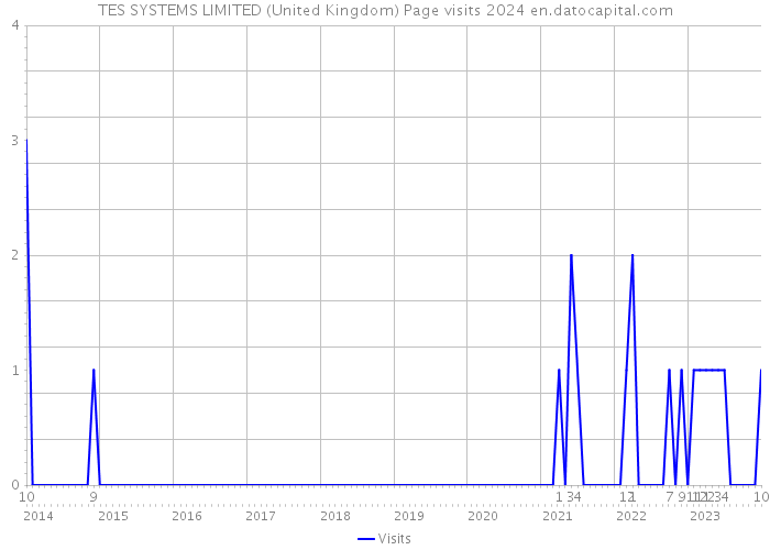 TES SYSTEMS LIMITED (United Kingdom) Page visits 2024 