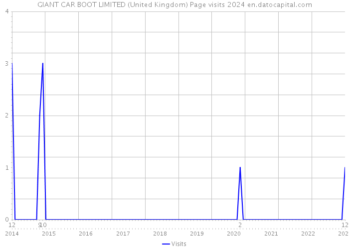 GIANT CAR BOOT LIMITED (United Kingdom) Page visits 2024 