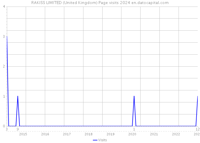RAKISS LIMITED (United Kingdom) Page visits 2024 