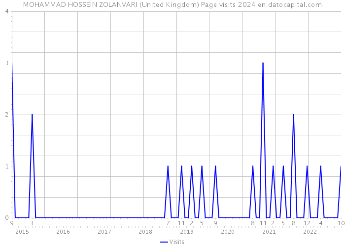 MOHAMMAD HOSSEIN ZOLANVARI (United Kingdom) Page visits 2024 