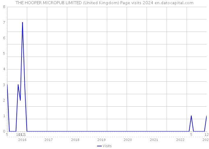 THE HOOPER MICROPUB LIMITED (United Kingdom) Page visits 2024 