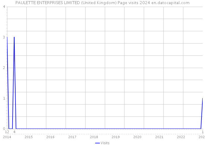 PAULETTE ENTERPRISES LIMITED (United Kingdom) Page visits 2024 