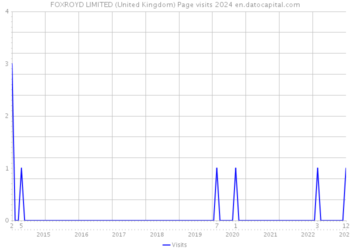 FOXROYD LIMITED (United Kingdom) Page visits 2024 