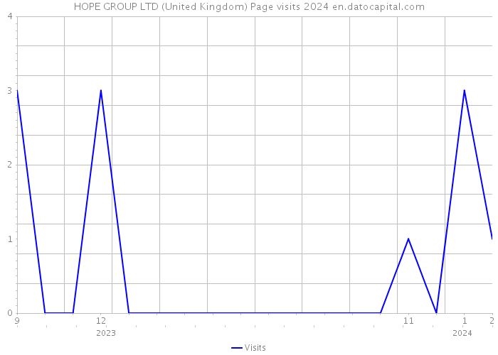 HOPE GROUP LTD (United Kingdom) Page visits 2024 