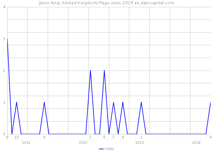 Jeton Ibraj (United Kingdom) Page visits 2024 