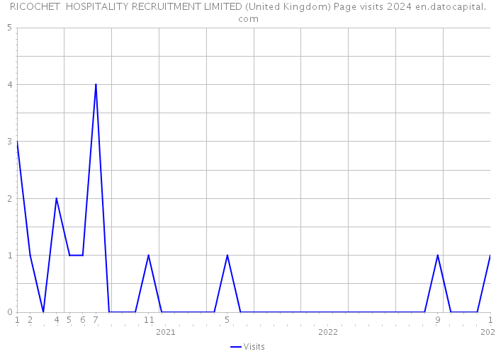 RICOCHET HOSPITALITY RECRUITMENT LIMITED (United Kingdom) Page visits 2024 