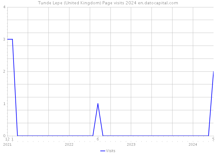 Tunde Lepe (United Kingdom) Page visits 2024 