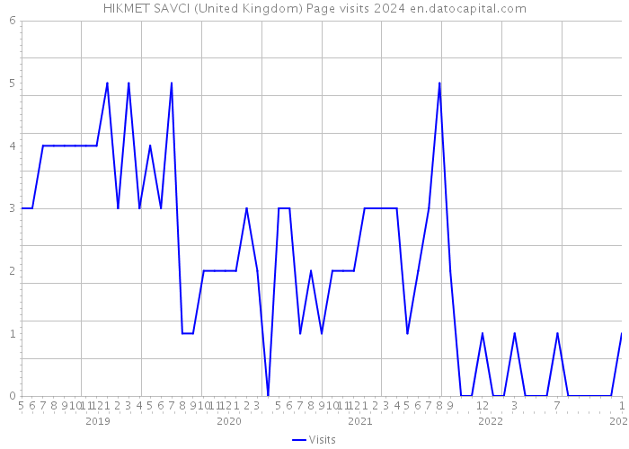 HIKMET SAVCI (United Kingdom) Page visits 2024 