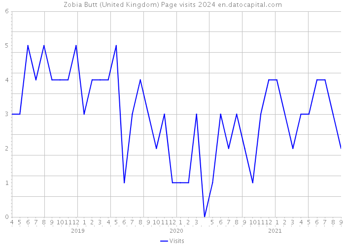 Zobia Butt (United Kingdom) Page visits 2024 