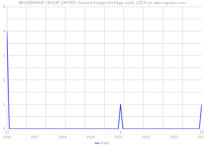 BRADENHAM GROUP LIMITED (United Kingdom) Page visits 2024 