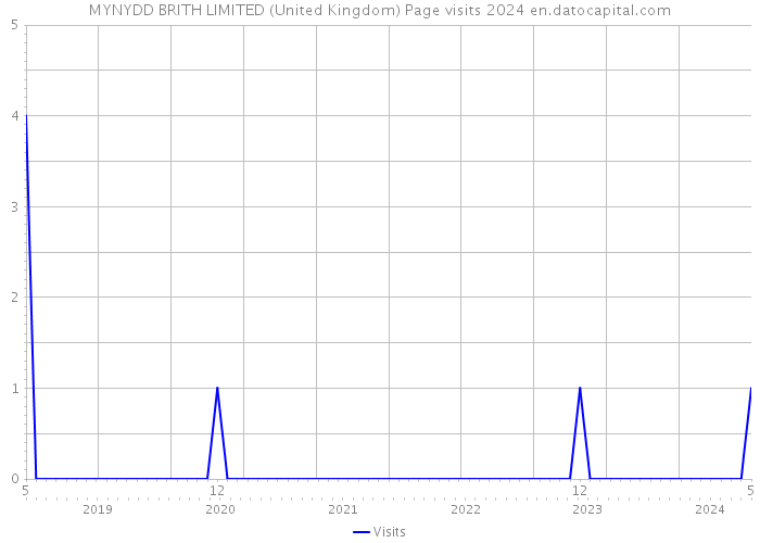 MYNYDD BRITH LIMITED (United Kingdom) Page visits 2024 