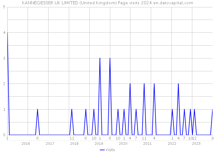 KANNEGIESSER UK LIMITED (United Kingdom) Page visits 2024 