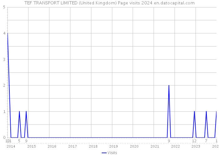 TEF TRANSPORT LIMITED (United Kingdom) Page visits 2024 