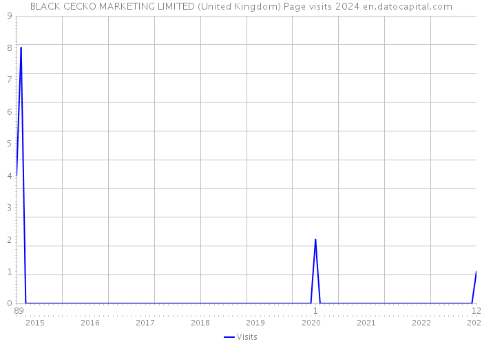 BLACK GECKO MARKETING LIMITED (United Kingdom) Page visits 2024 