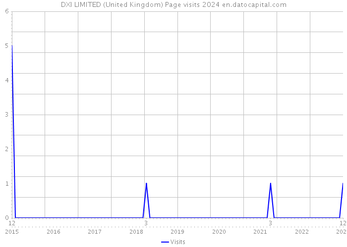 DXI LIMITED (United Kingdom) Page visits 2024 