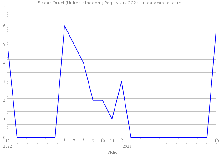 Bledar Oruci (United Kingdom) Page visits 2024 