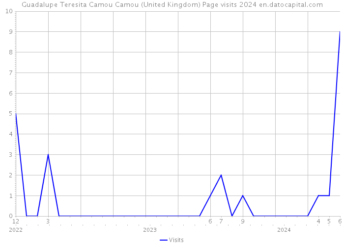 Guadalupe Teresita Camou Camou (United Kingdom) Page visits 2024 