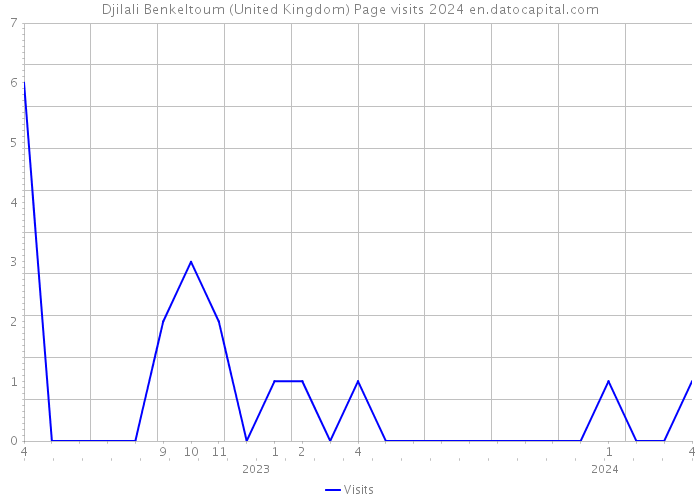Djilali Benkeltoum (United Kingdom) Page visits 2024 