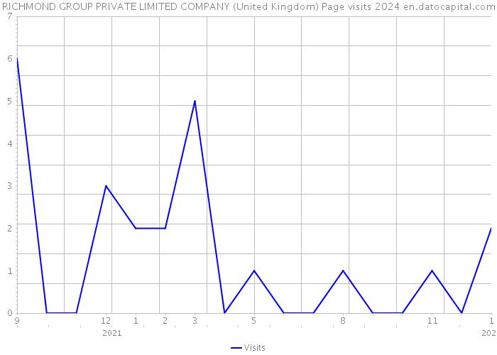 RICHMOND GROUP PRIVATE LIMITED COMPANY (United Kingdom) Page visits 2024 