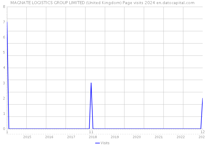 MAGNATE LOGISTICS GROUP LIMITED (United Kingdom) Page visits 2024 